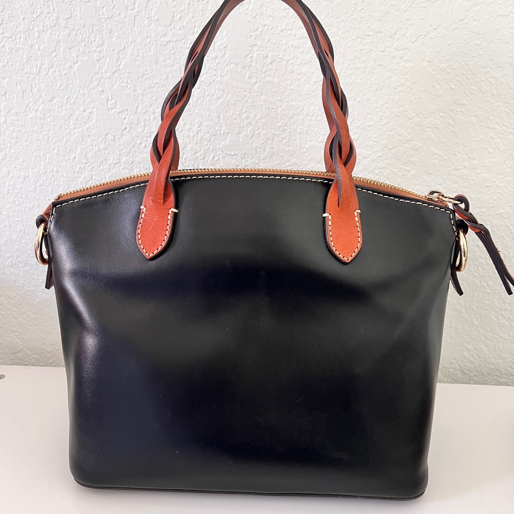 Dooney & Bourke | Small Heidi Satchel | Black Smooth Leather | Like New | Luxury - Picture 3 of 9